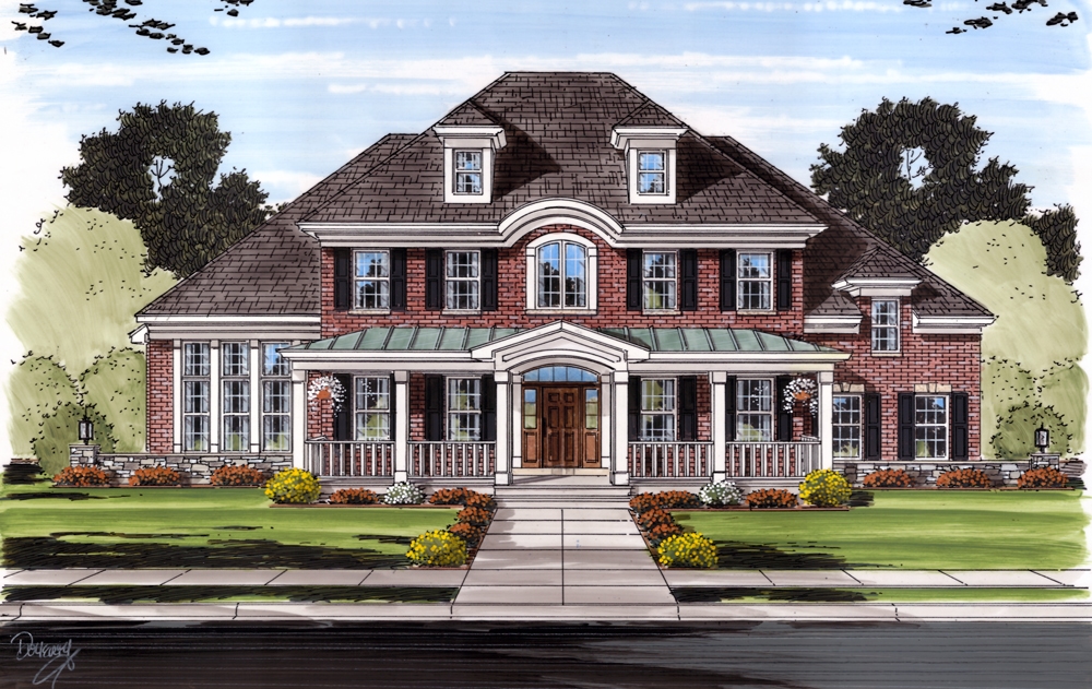 4-Bedroom, 3546 Sq Ft Traditional House Plan - 169-1105 - Front Exterior