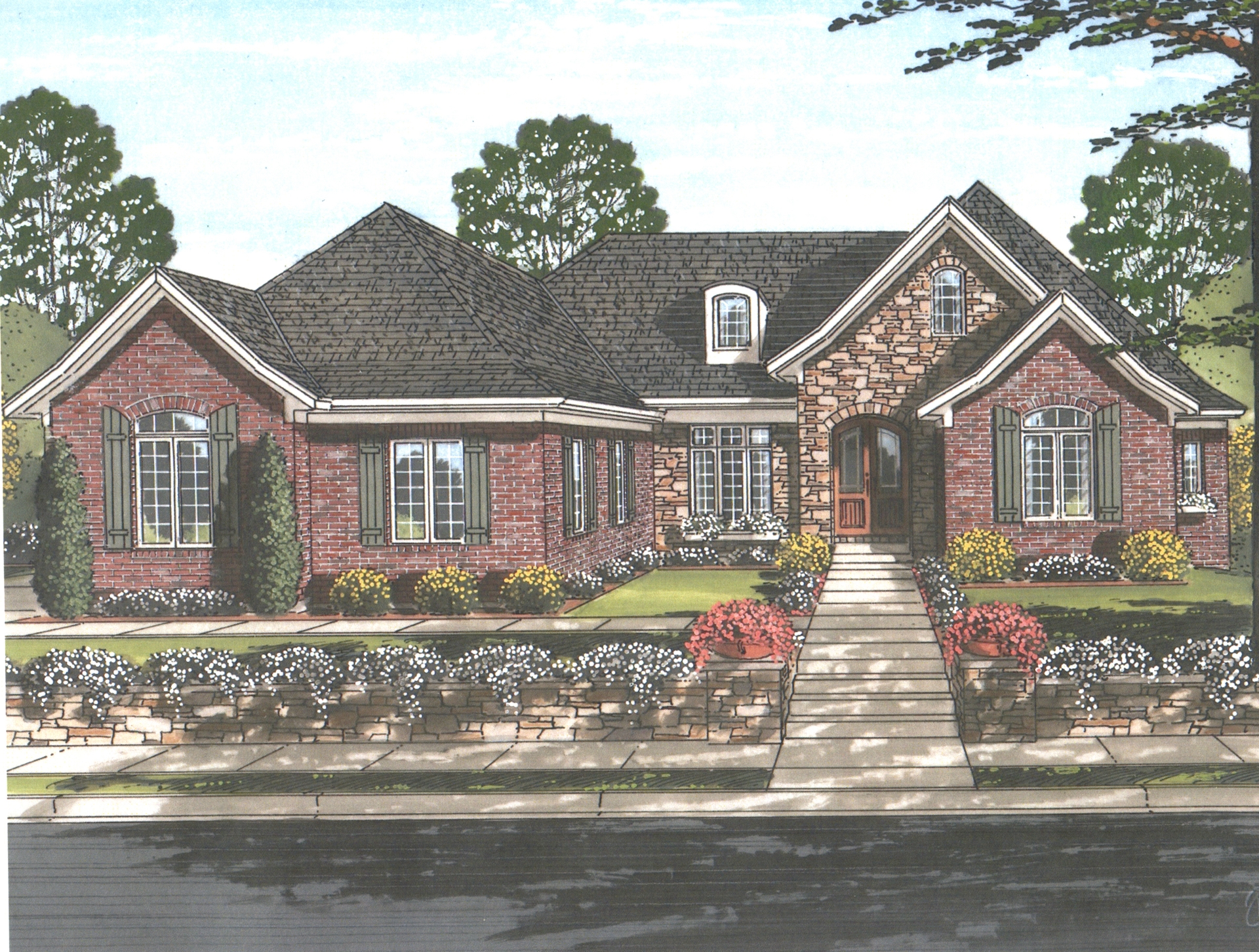 3-Bedroom, 3078 Sq Ft Luxury House Plan - 169-1109 - Front Exterior