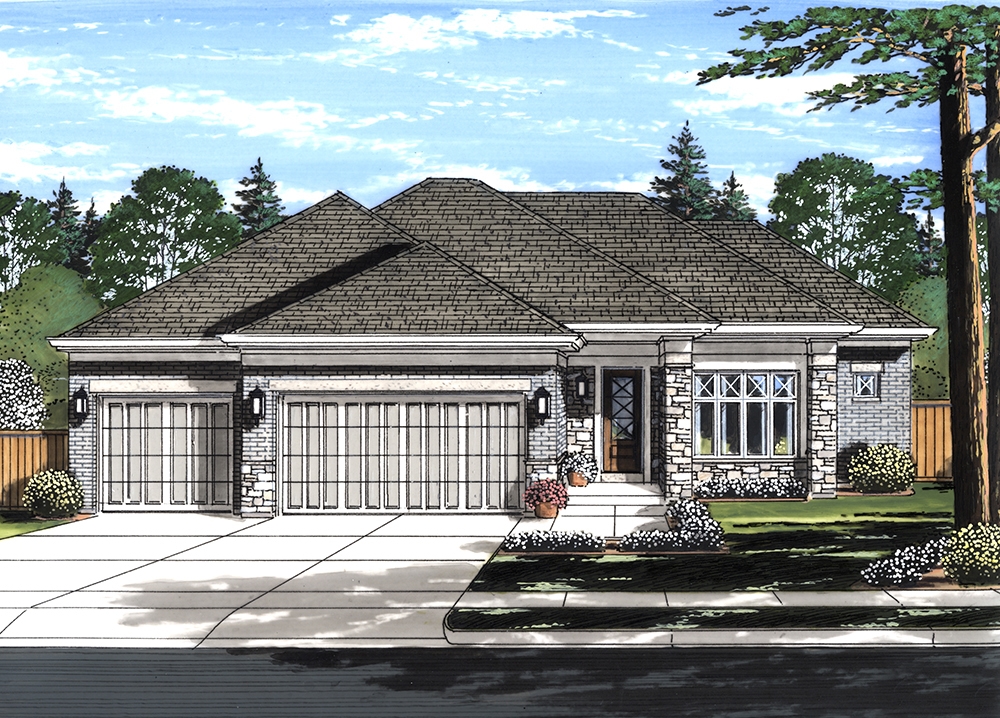 3-Bedroom, 2099 Sq Ft Contemporary Home Plan - 169-1130 - Main Exterior