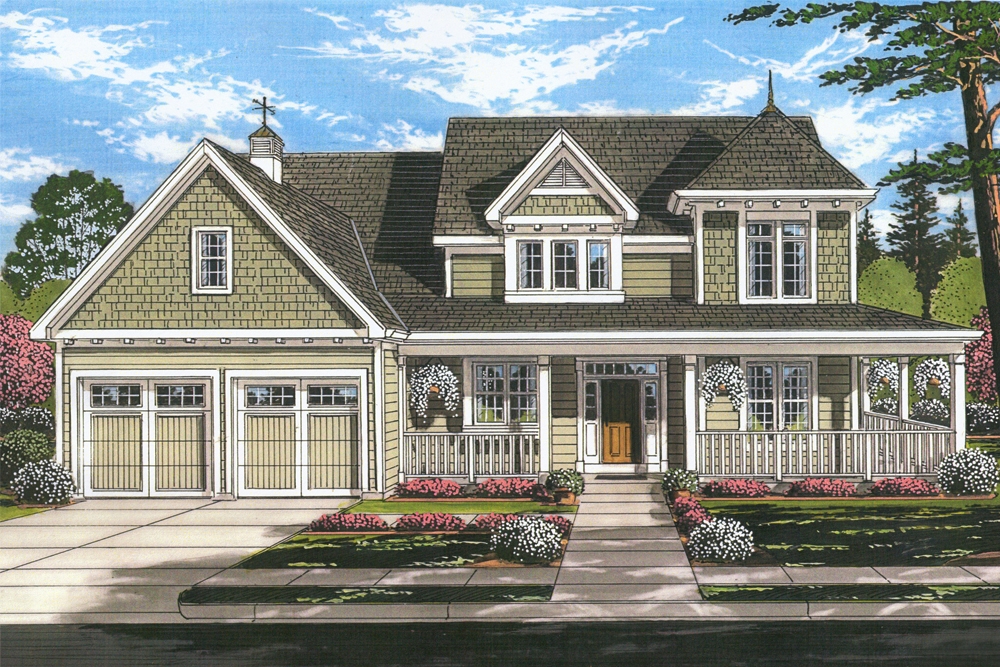 4-Bedroom, 2446 Sq Ft Craftsman Home Plan - 169-1138 - Main Exterior