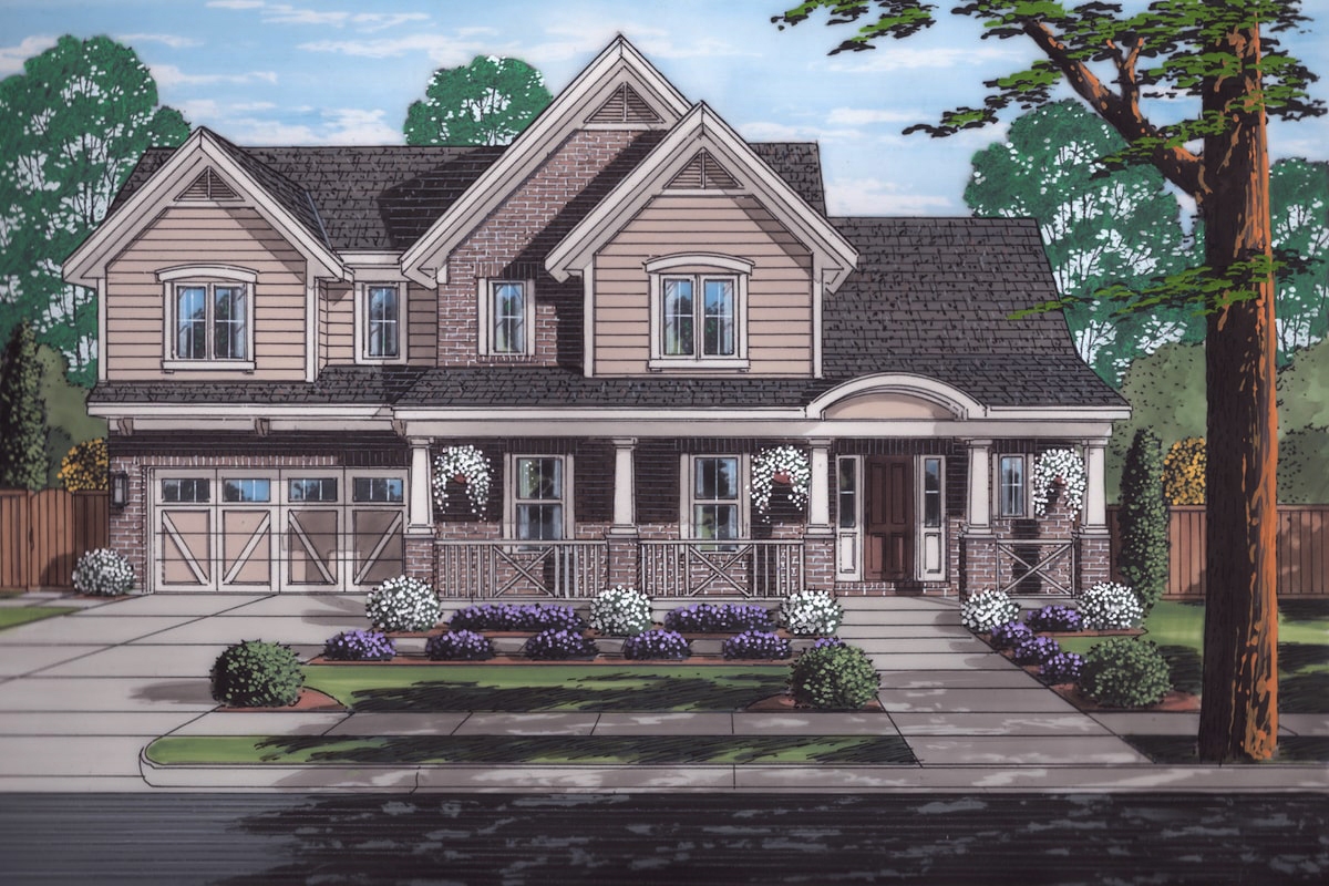 3-Bedroom, 1922 Sq Ft Country Home Plan - 169-1172 - Main Exterior