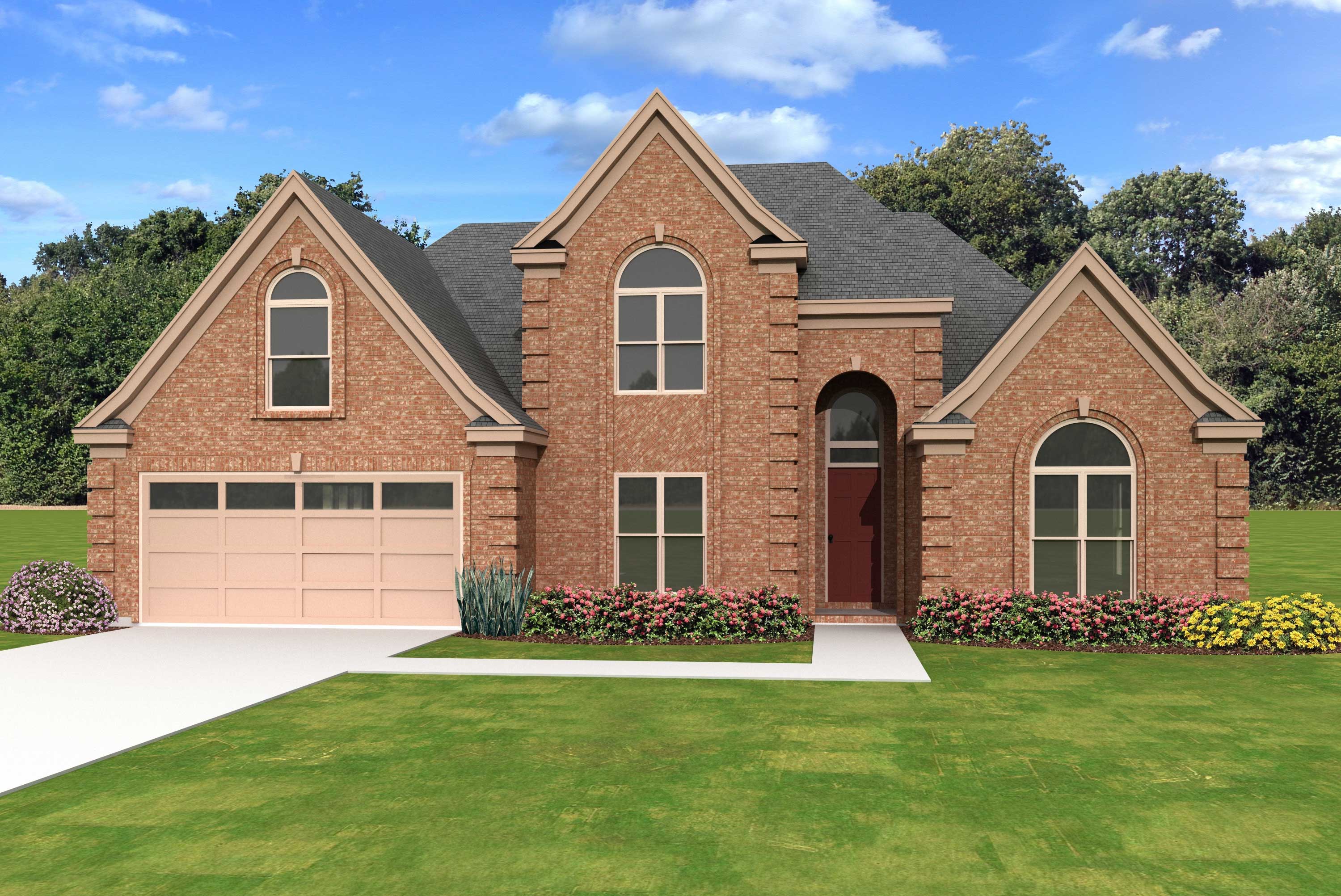 4-Bedroom, 2735 Sq Ft French House Plan - 170-1282 - Front Exterior