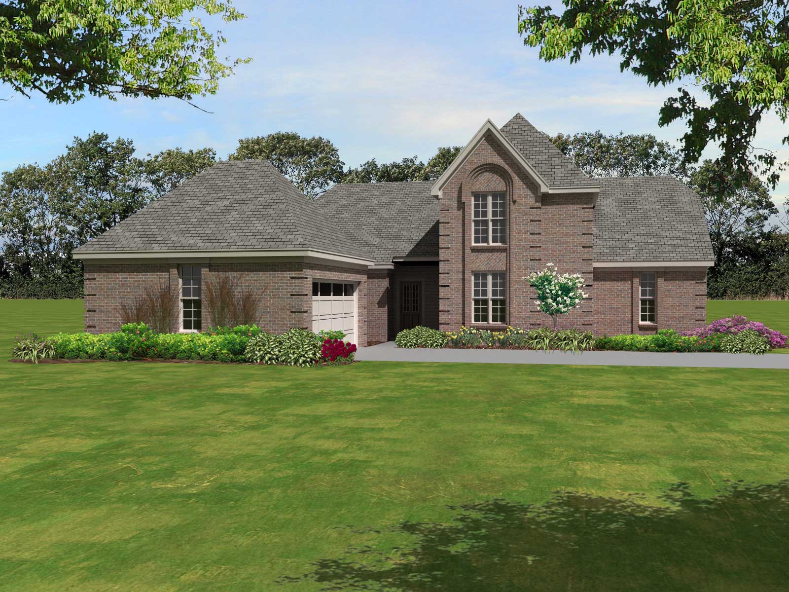 4-Bedroom, 2137 Sq Ft Traditional House Plan - 170-1449 - Front Exterior