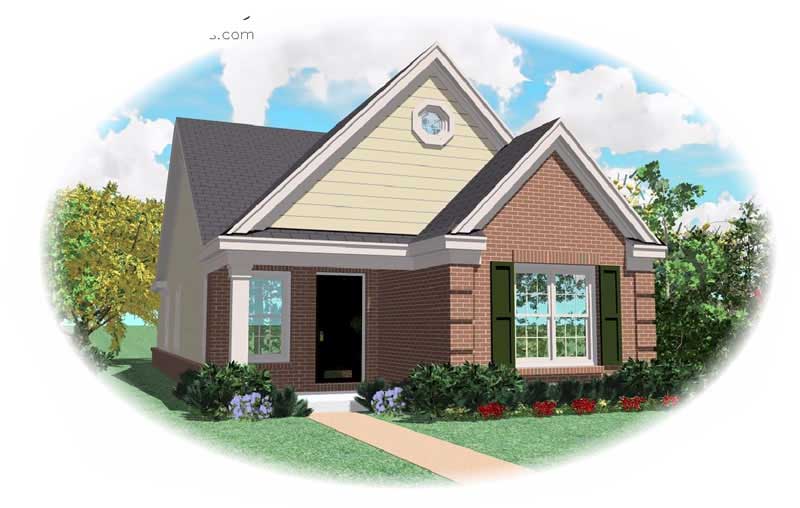 2-Bedroom, 1163 Sq Ft Craftsman House Plan - 170-1696 - Front Exterior