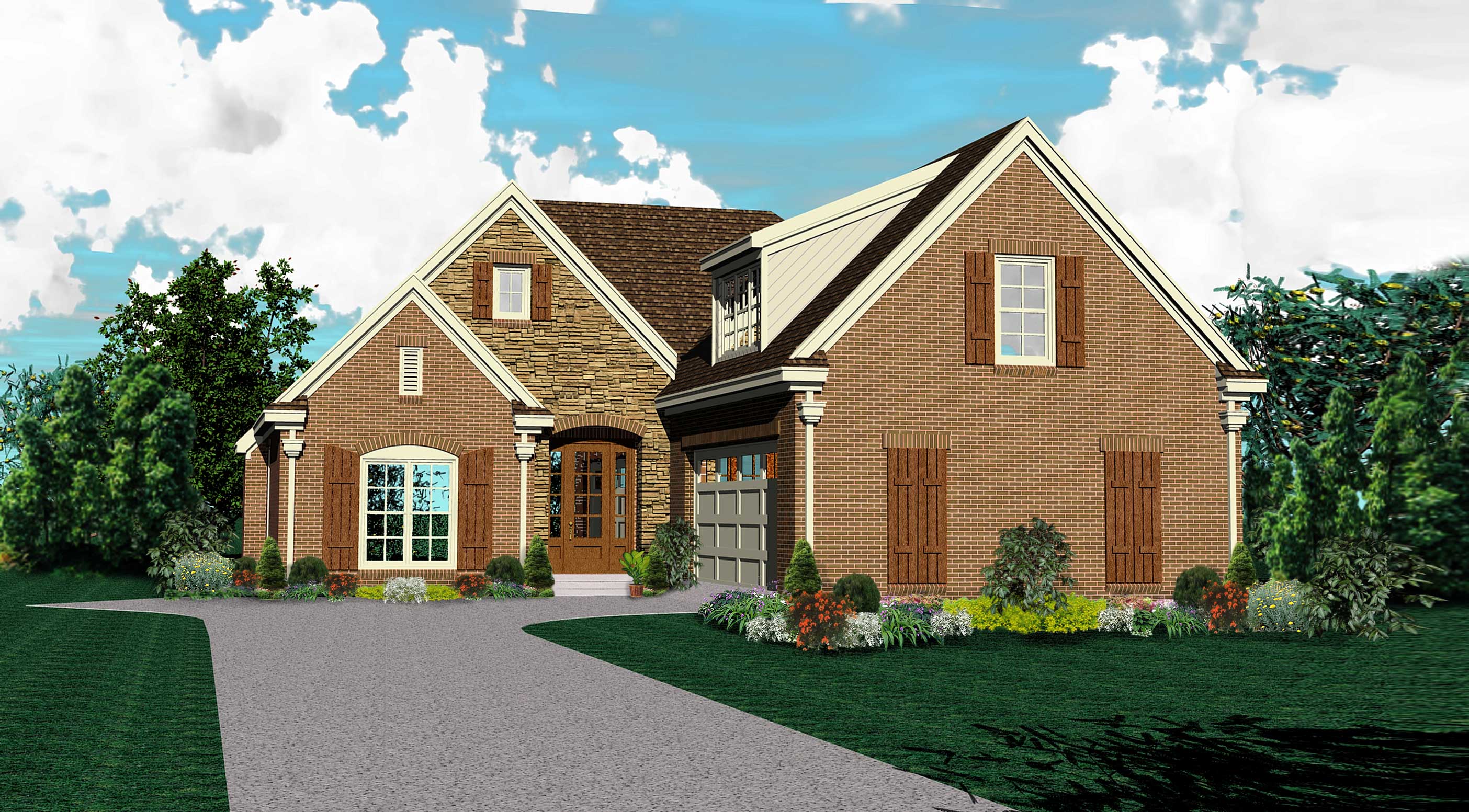 3-Bedroom, 2168 Sq Ft Country House Plan - 170-1783 - Front Exterior