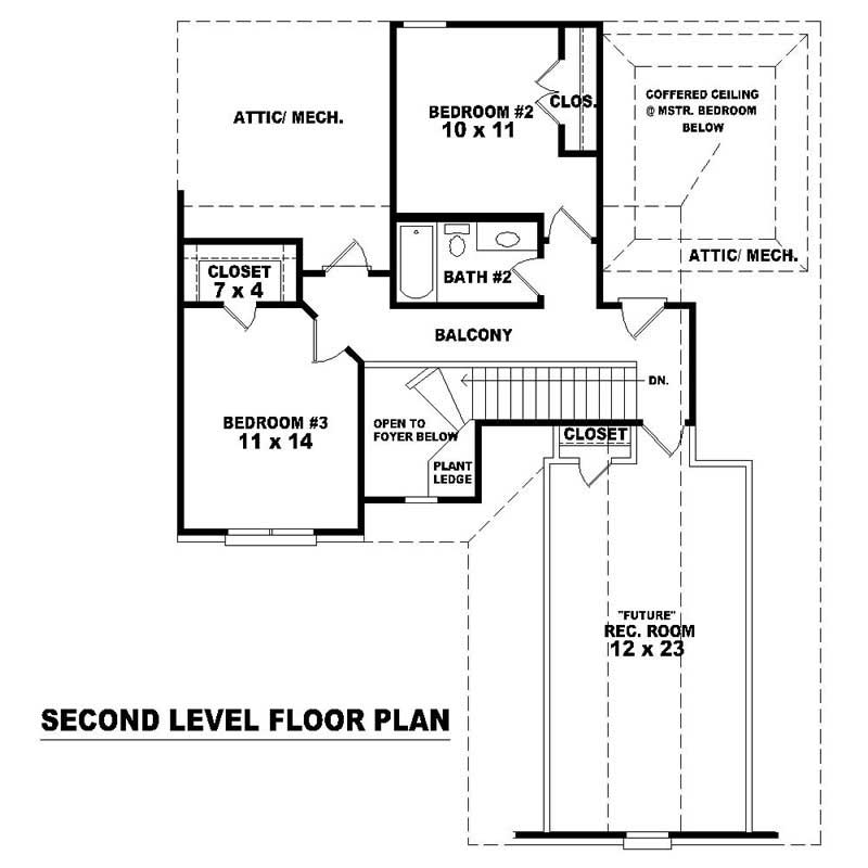HOME PLAN SECOND LEVEL
