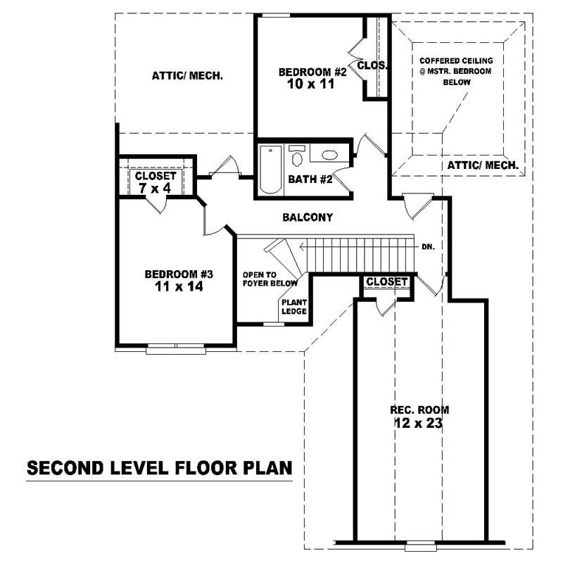 HOME PLAN SECOND LEVEL