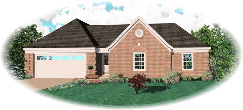 3-Bedroom, 1501 Sq Ft French House Plan - 170-2822 - Front Exterior