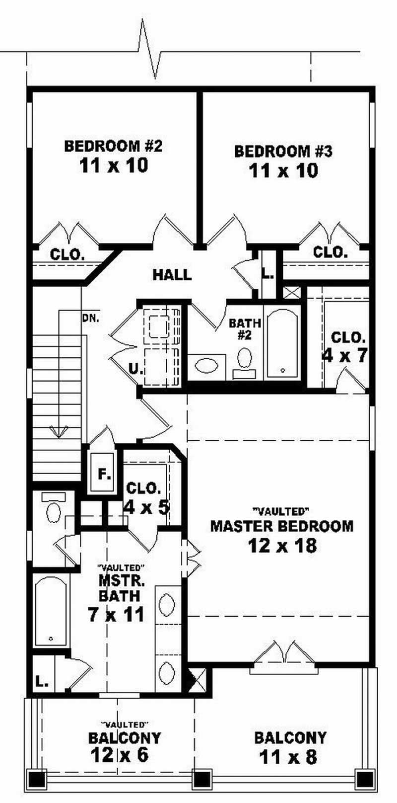 SECOND LEVEL FLOOR PLAN