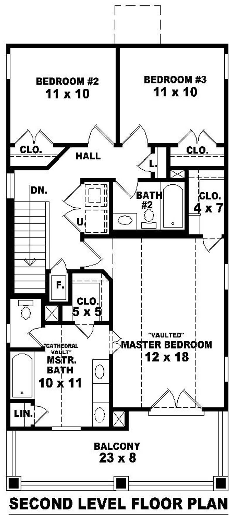SECOND LEVEL FLOOR PLAN
