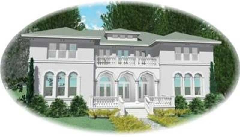 5-Bedroom, 5908 Sq Ft European House Plan - 170-3087 - Front Exterior