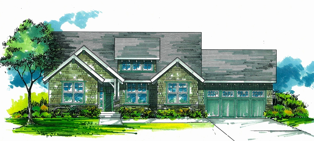 3-Bedroom, 1692 Sq Ft Craftsman House Plan - 171-1298 - Front Exterior