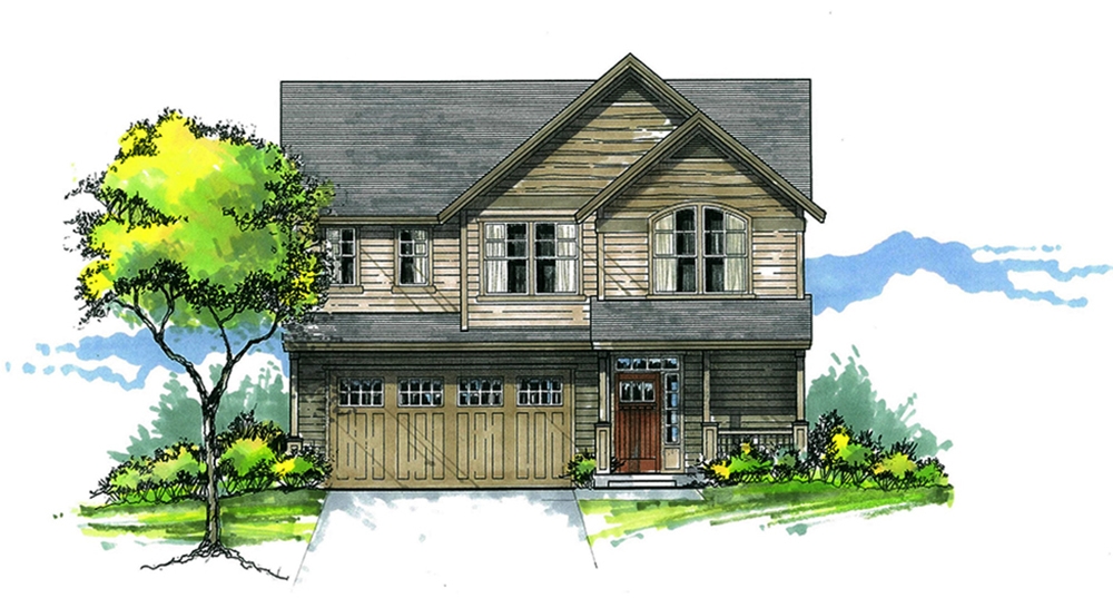 4-Bedroom, 2616 Sq Ft Craftsman House Plan - 171-1301 - Front Exterior
