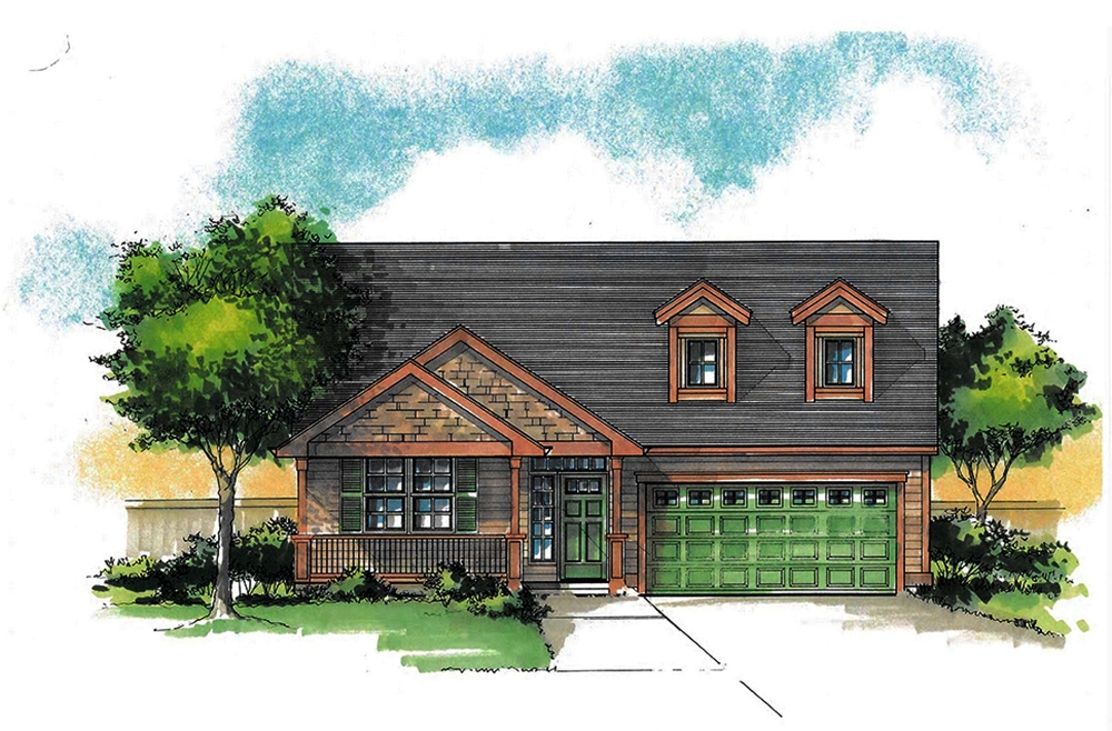3-Bedroom, 2093 Sq Ft Craftsman Home Plan - 171-1304 - Main Exterior