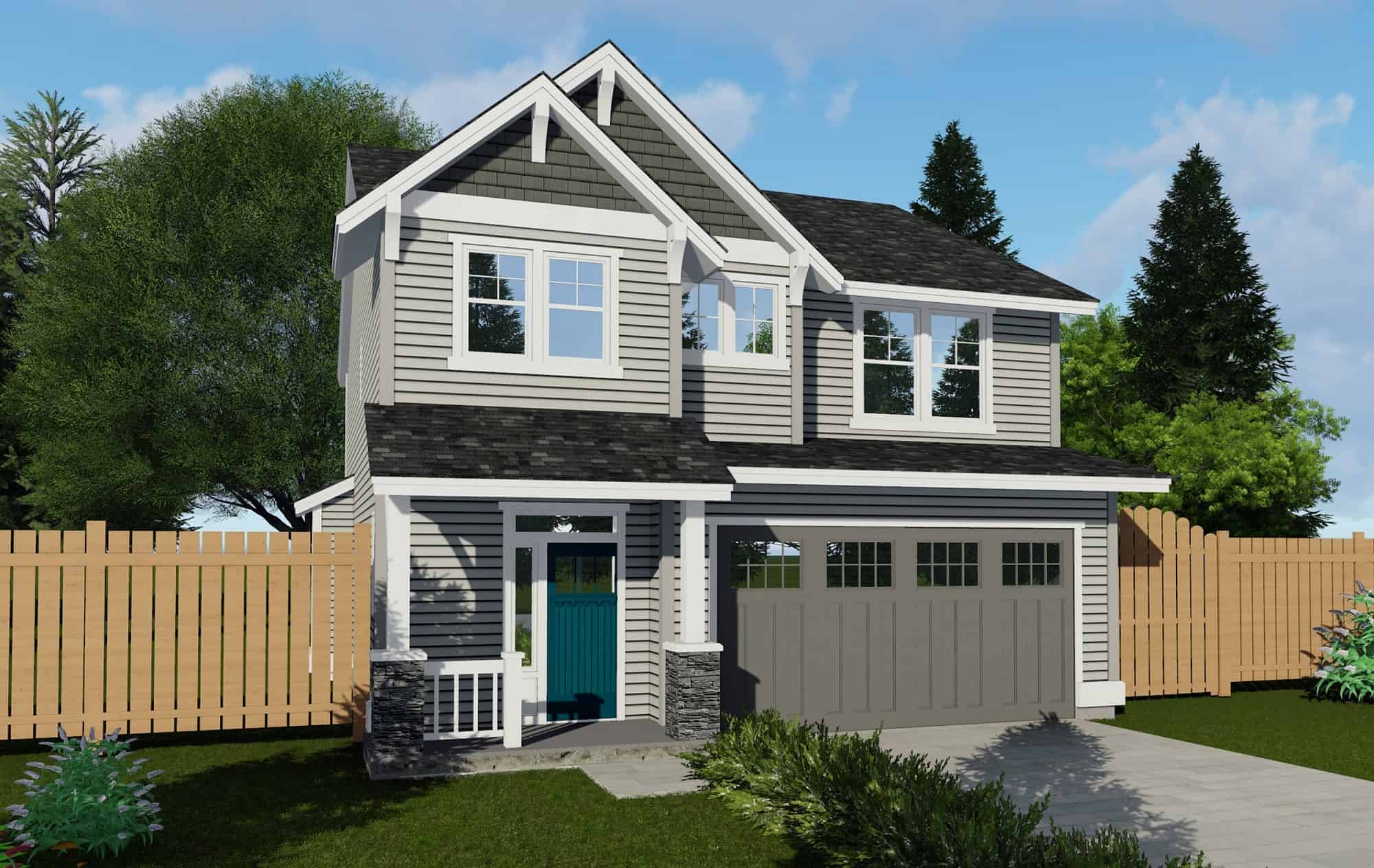 3-Bedroom, 1753 Sq Ft Craftsman Home Plan - 171-1320 - Main Exterior