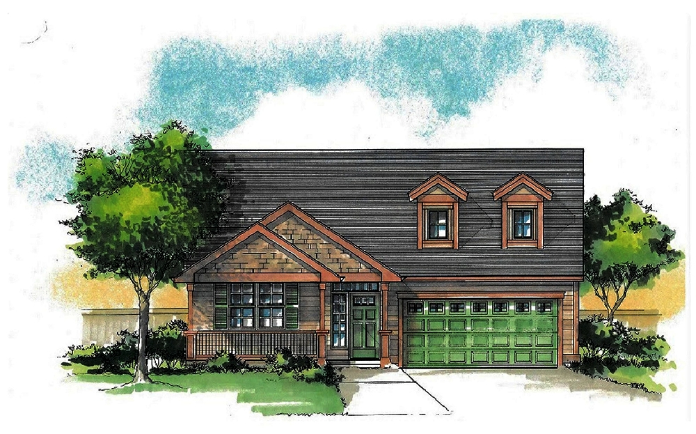 3-Bedroom, 1544 Sq Ft Craftsman House Plan - 171-1321 - Front Exterior