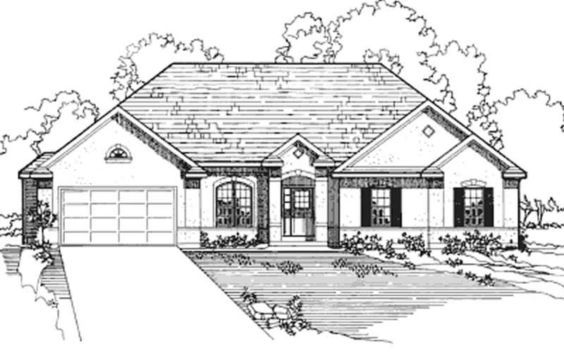 4-Bedroom, 2172 Sq Ft European House Plan - 172-1010 - Front Exterior