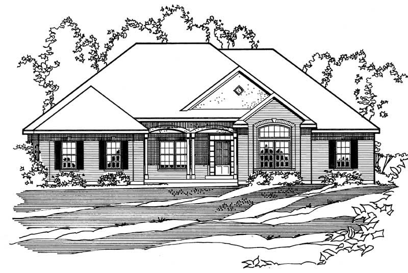 4-Bedroom, 2096 Sq Ft European House Plan - 172-1024 - Front Exterior
