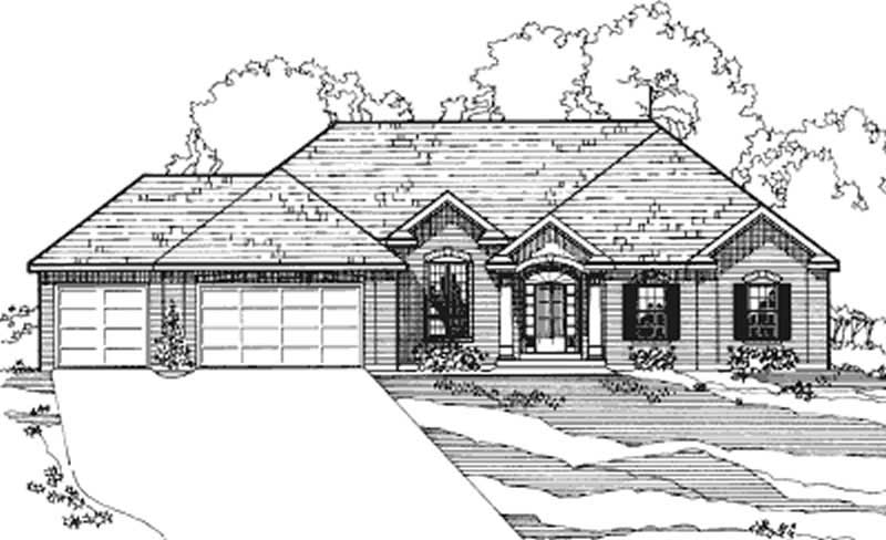 4-Bedroom, 2066 Sq Ft European House Plan - 172-1036 - Front Exterior
