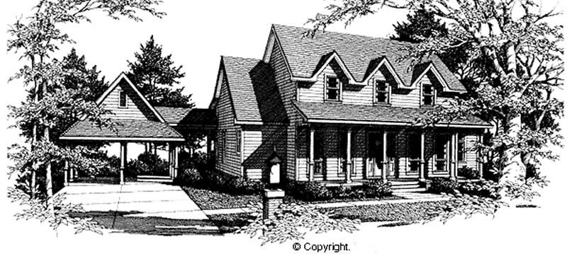 3-Bedroom, 2486 Sq Ft Cape Cod Home Plan - 174-1002 - Main Exterior