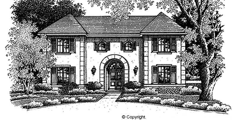 3-Bedroom, 2599 Sq Ft European Home Plan - 174-1003 - Main Exterior