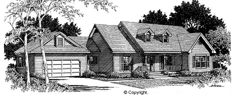 4-Bedroom, 2483 Sq Ft Cape Cod Home Plan - 174-1008 - Main Exterior