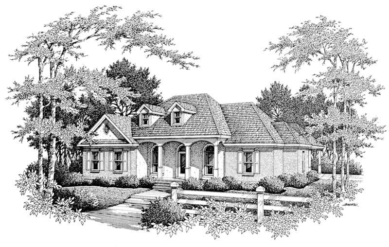4-Bedroom, 2119 Sq Ft Cape Cod House Plan - 174-1026 - Front Exterior