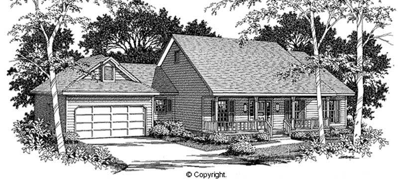 3-Bedroom, 2085 Sq Ft Country House Plan - 174-1055 - Front Exterior