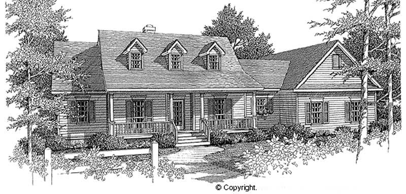 2-Bedroom, 1926 Sq Ft Cape Cod House Plan - 174-1058 - Front Exterior
