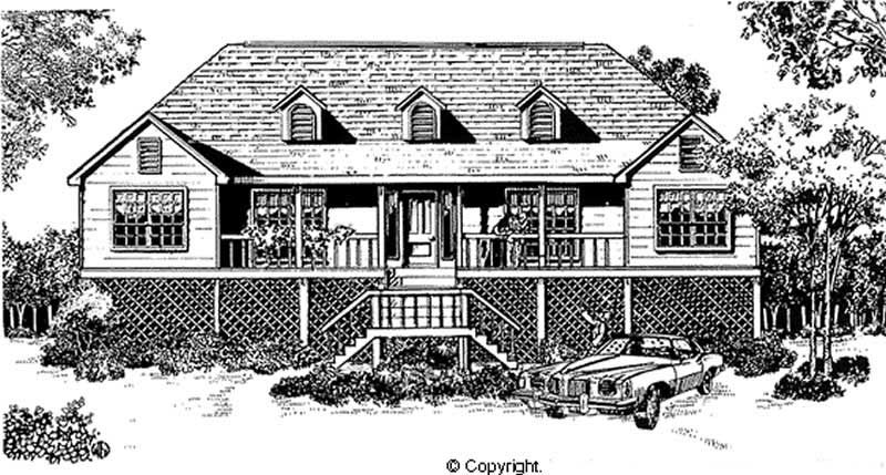 3-Bedroom, 1919 Sq Ft Coastal Home Plan - 174-1060 - Main Exterior