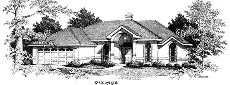 3-Bedroom, 1833 Sq Ft European Home Plan - 174-1068 - Main Exterior