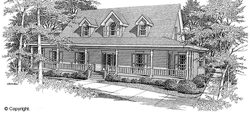 4-Bedroom, 3383 Sq Ft Cape Cod Home Plan - 174-1075 - Main Exterior