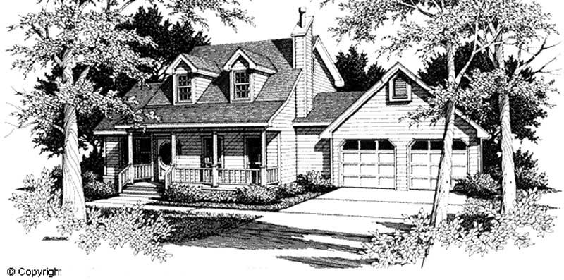 3-Bedroom, 1650 Sq Ft Cape Cod Home Plan - 174-1081 - Main Exterior