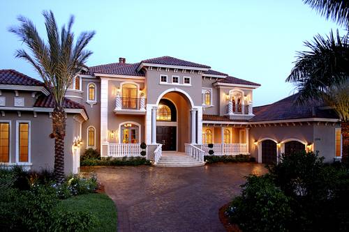 5-Bedroom, 6780 Sq Ft Mediterranean Home Plan - 175-1073 - Main Exterior
