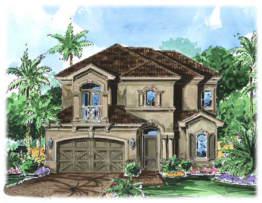 3-Bedroom, 2622 Sq Ft California Style House Plan - 175-1080 - Front Exterior