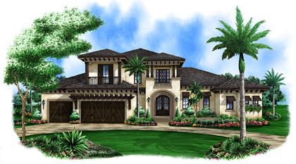 4-Bedroom, 3469 Sq Ft Coastal Home Plan - 175-1114 - Main Exterior