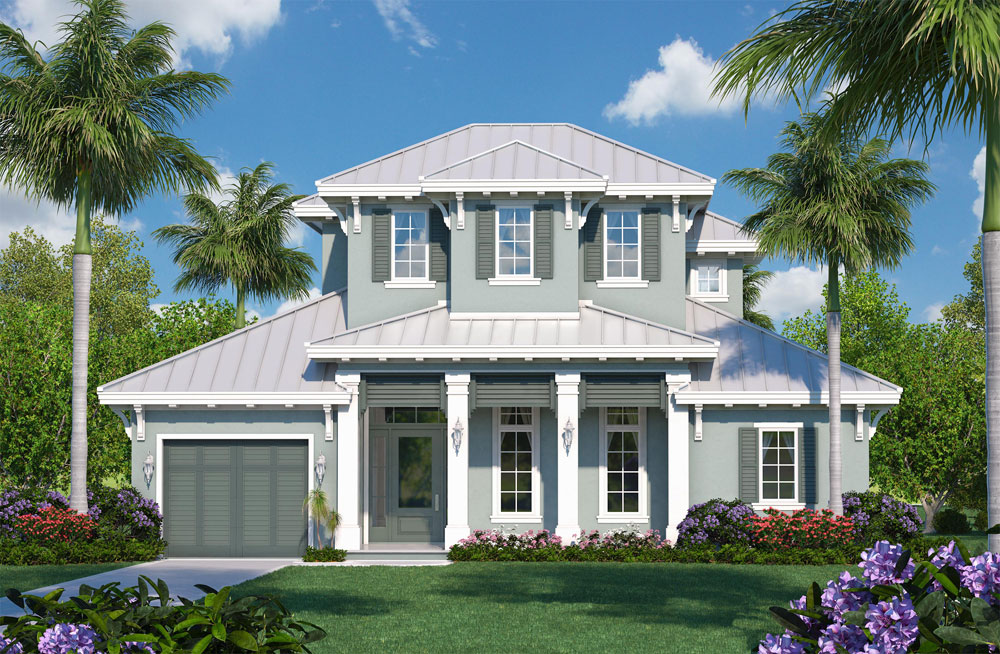 4-Bedroom, 3542 Sq Ft Coastal House Plan - 175-1122 - Front Exterior