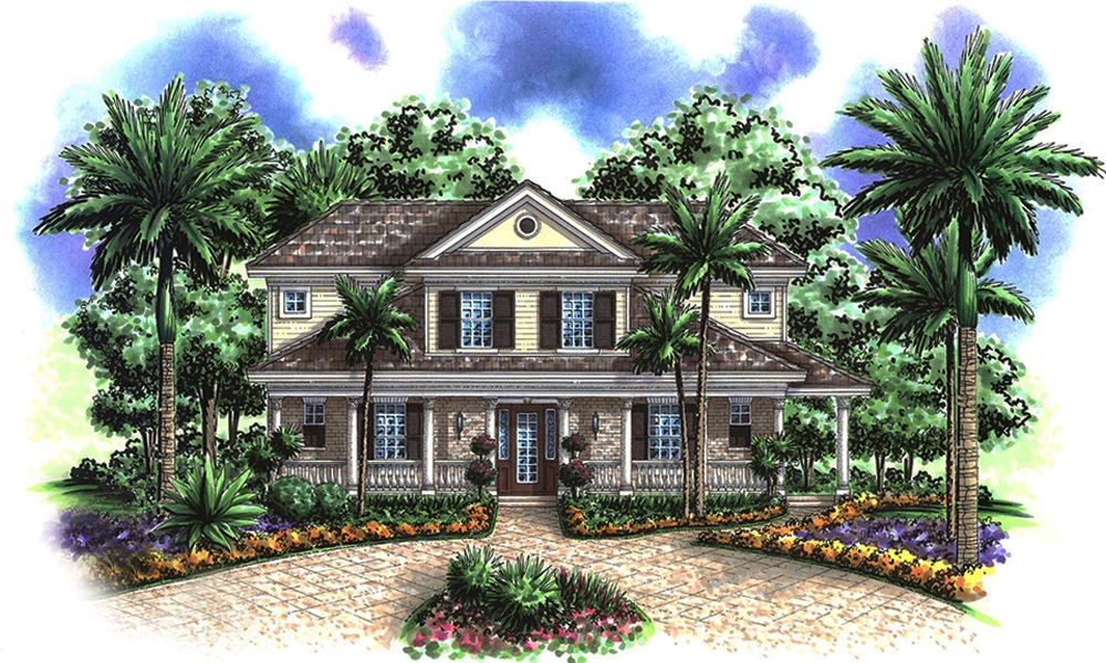3-Bedroom, 2557 Sq Ft Country House Plan - 175-1217 - Front Exterior