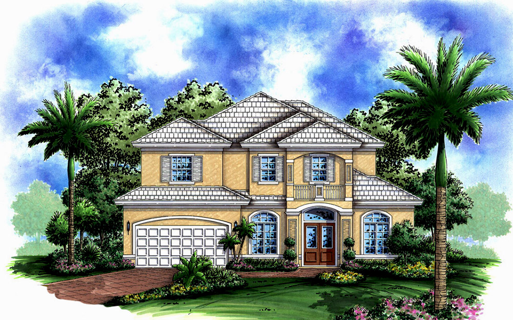 3-Bedroom, 3516 Sq Ft Coastal Home Plan - 175-1228 - Main Exterior