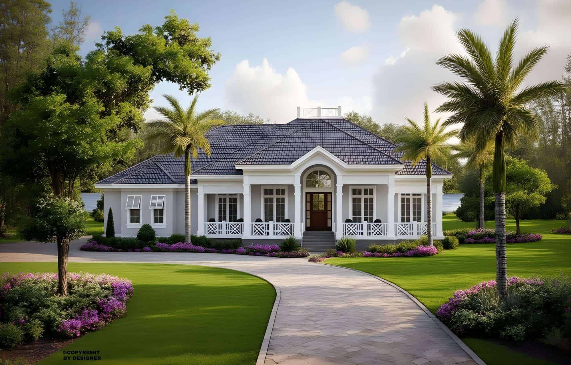 4-Bedroom, 3563 Sq Ft Florida Style Home Plan - 175-1230 - Main Exterior