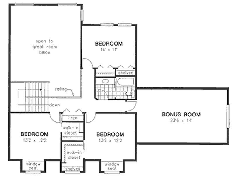 Upper Elevation Floor Plan