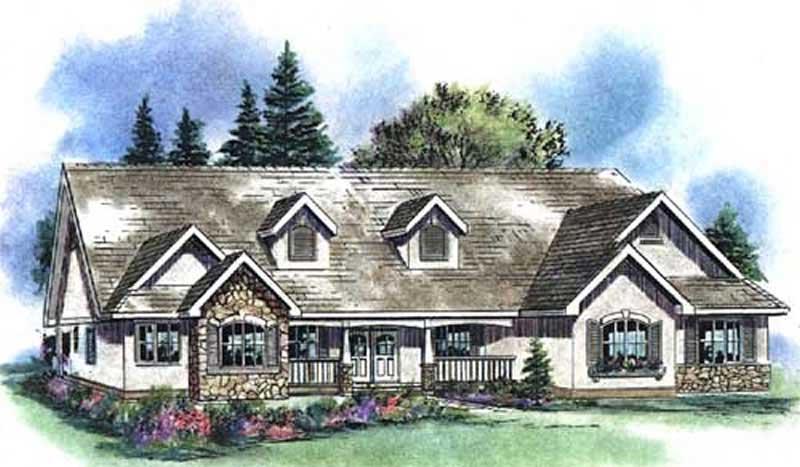 4-Bedroom, 2630 Sq Ft Country House Plan - 176-1009 - Front Exterior