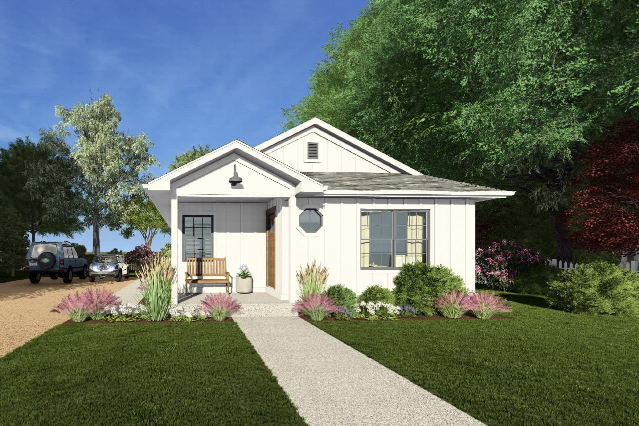 Modern Farmhouse Home Plan - 2 Bedrms, 1 Baths - 951 Sq Ft - #177-1077
