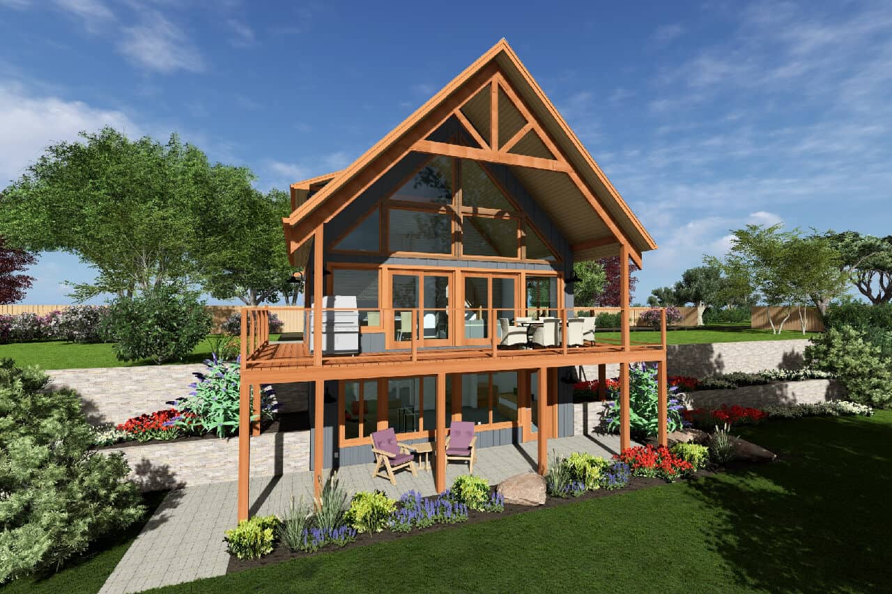 Contemporary Home Plan - 2 Bedrms, 2 Baths - 1139 Sq Ft - #177-1086