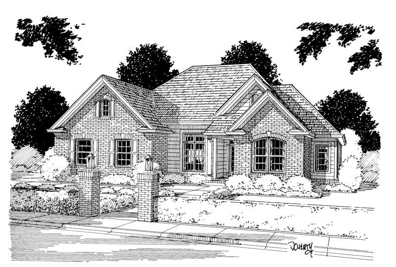 3-Bedroom, 1810 Sq Ft Ranch Home Plan - 178-1013 - Main Exterior