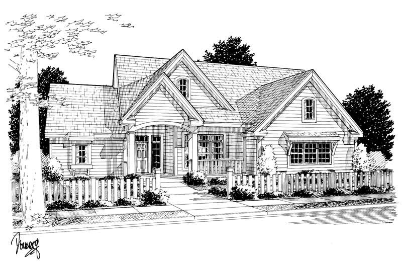 3-Bedroom, 1958 Sq Ft French House Plan - 178-1018 - Front Exterior