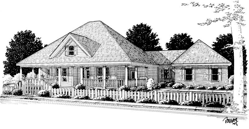 3-Bedroom, 2184 Sq Ft Country House Plan - 178-1020 - Front Exterior