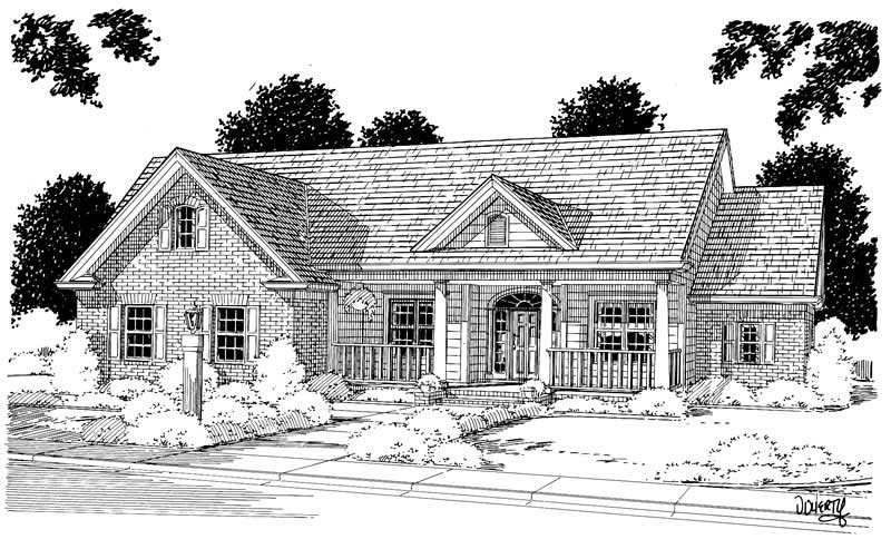 4-Bedroom, 2144 Sq Ft Ranch Home Plan - 178-1027 - Main Exterior