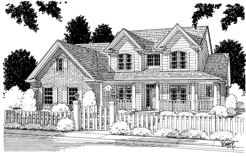 4-Bedroom, 2384 Sq Ft Traditional Home Plan - 178-1028 - Main Exterior