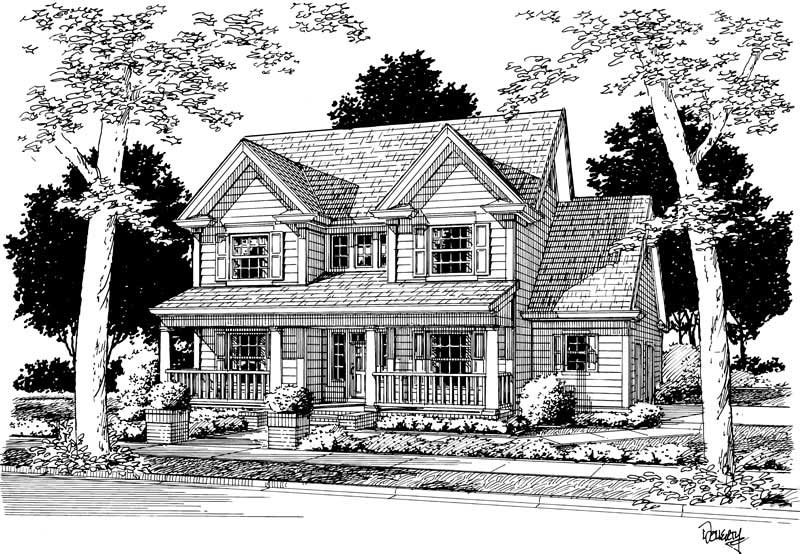 3-Bedroom, 1682 Sq Ft Country Home Plan - 178-1031 - Main Exterior
